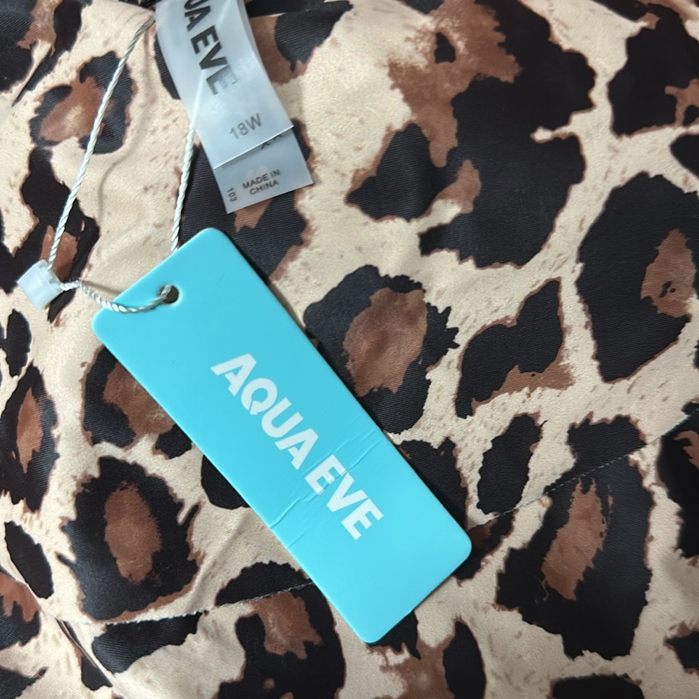 Aqua Eve Plus Size Bathing Suits One Piece, One Shoulder Ruffle Tummy Control - Picture 8 of 8
